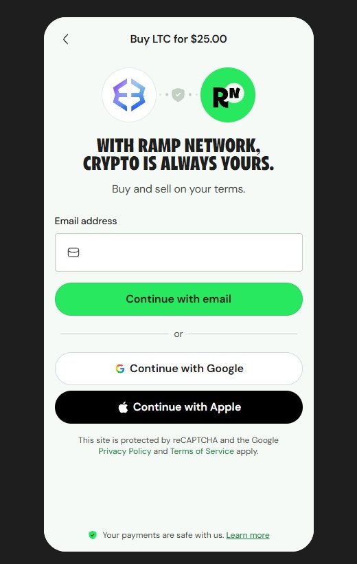 Ramp asks for an email to sign in